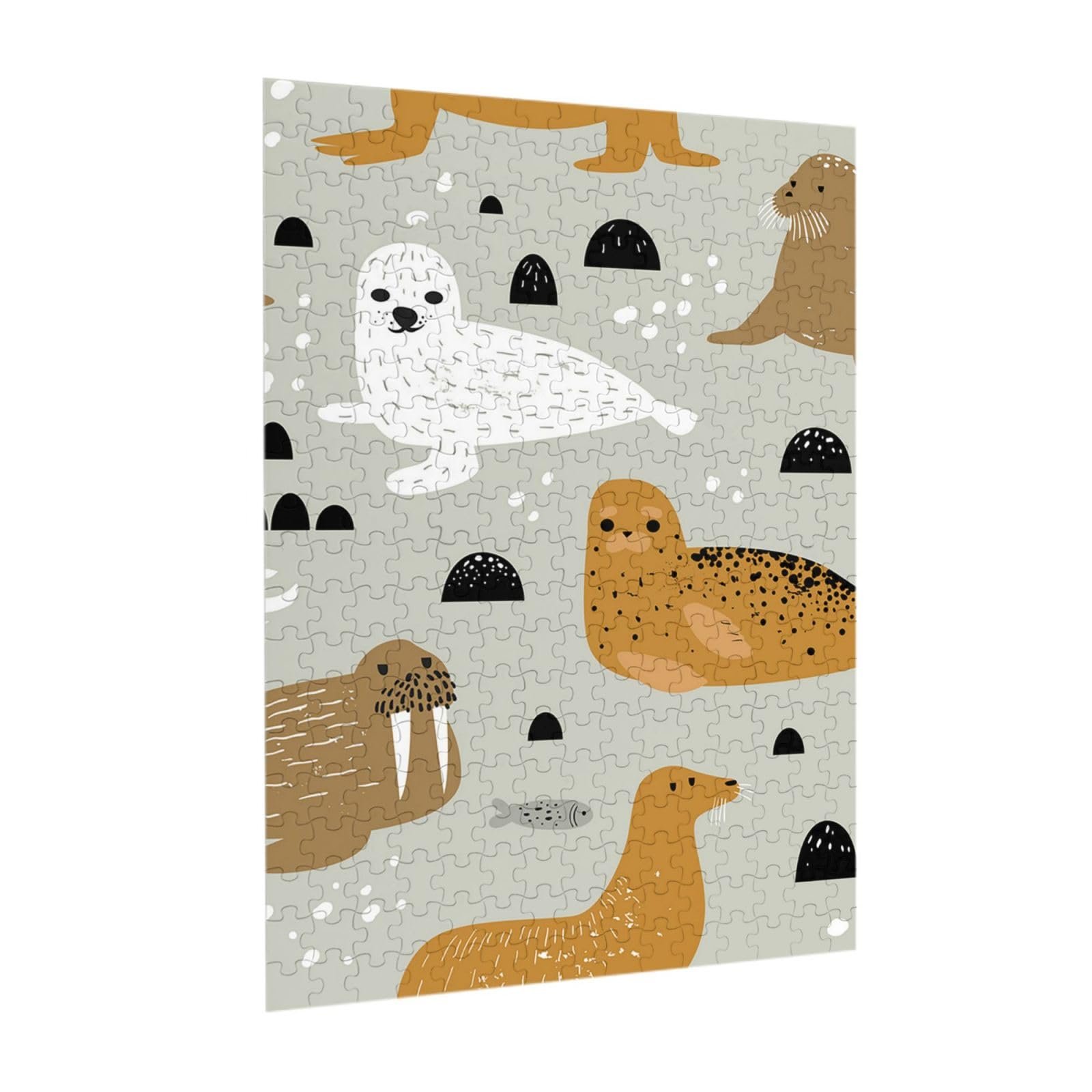 Пазл Seal and Walrus Pattern 300 елементів 28 x 40 см Дерев'яний, фото №2 Пазл Seal and Walrus Pattern 300 елементів 28 x 40 см Дерев'яний, фото №2