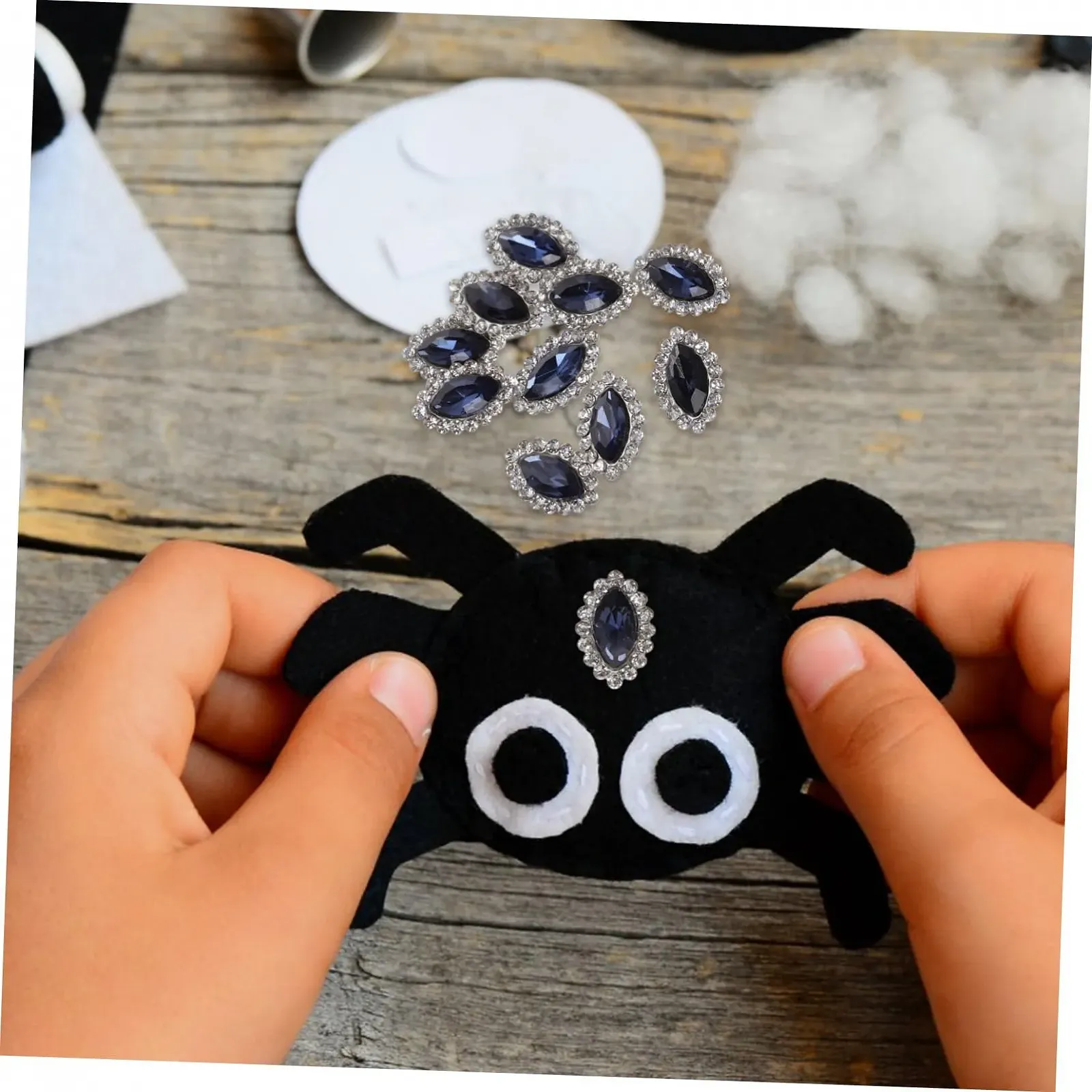 Стразы Стеклянные бусины PACKOVE 10 шт с металлической задней частью, фото №5