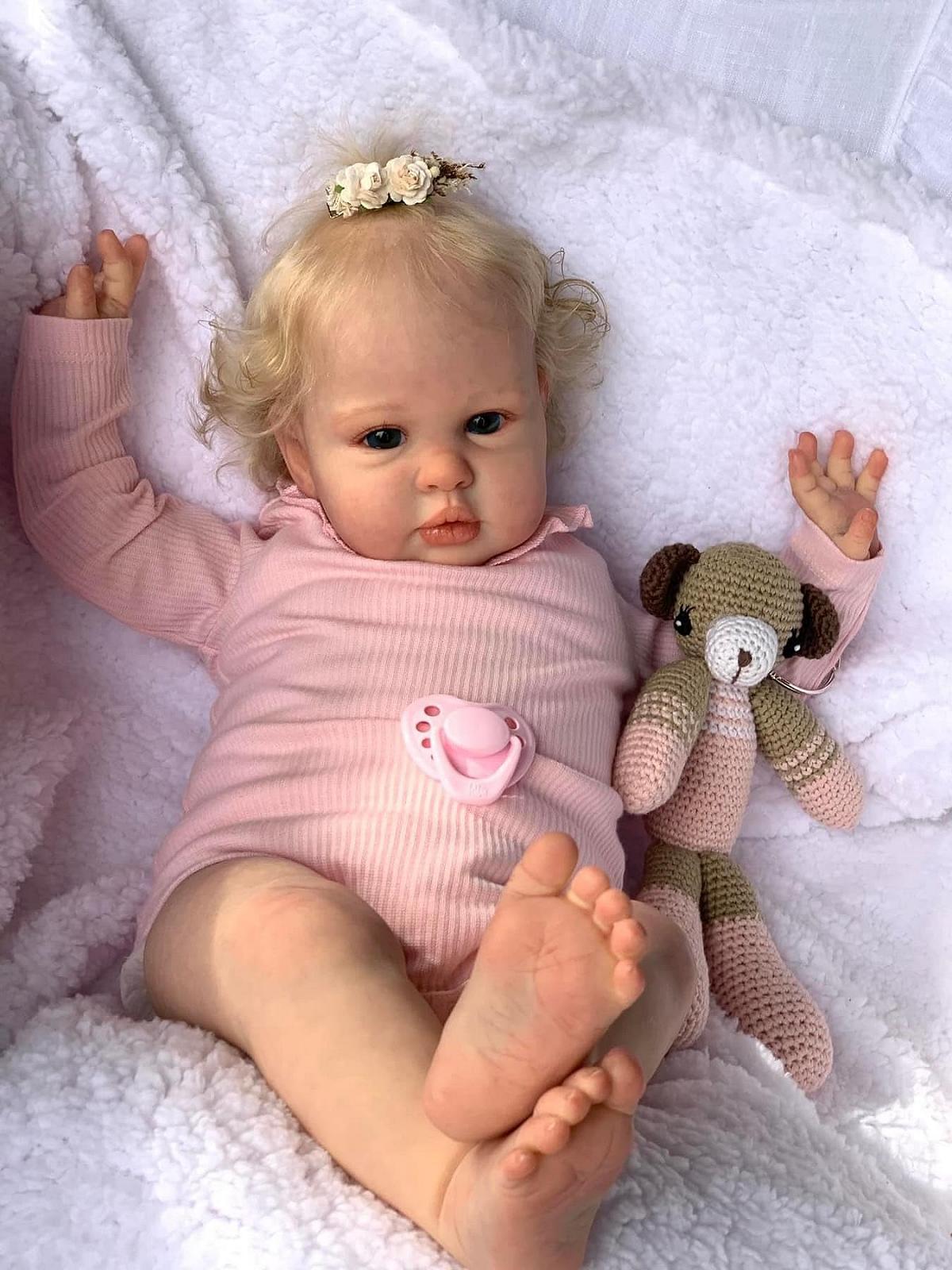 Кукла RXDOLL Реалистичная Reborn 60 см Мягкое тело Девочка Тодлер, фото №4