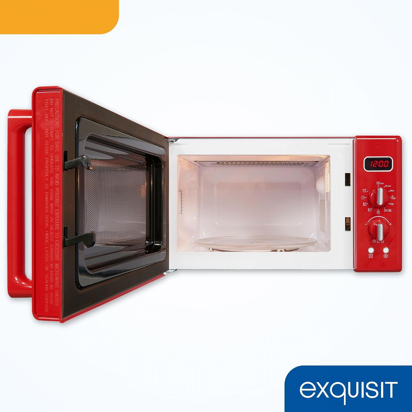 Микроволновая печь Exquisit Retro RMW720-3GDIG 700 Вт гриль 1000 Вт 20 L Красная, фото №6