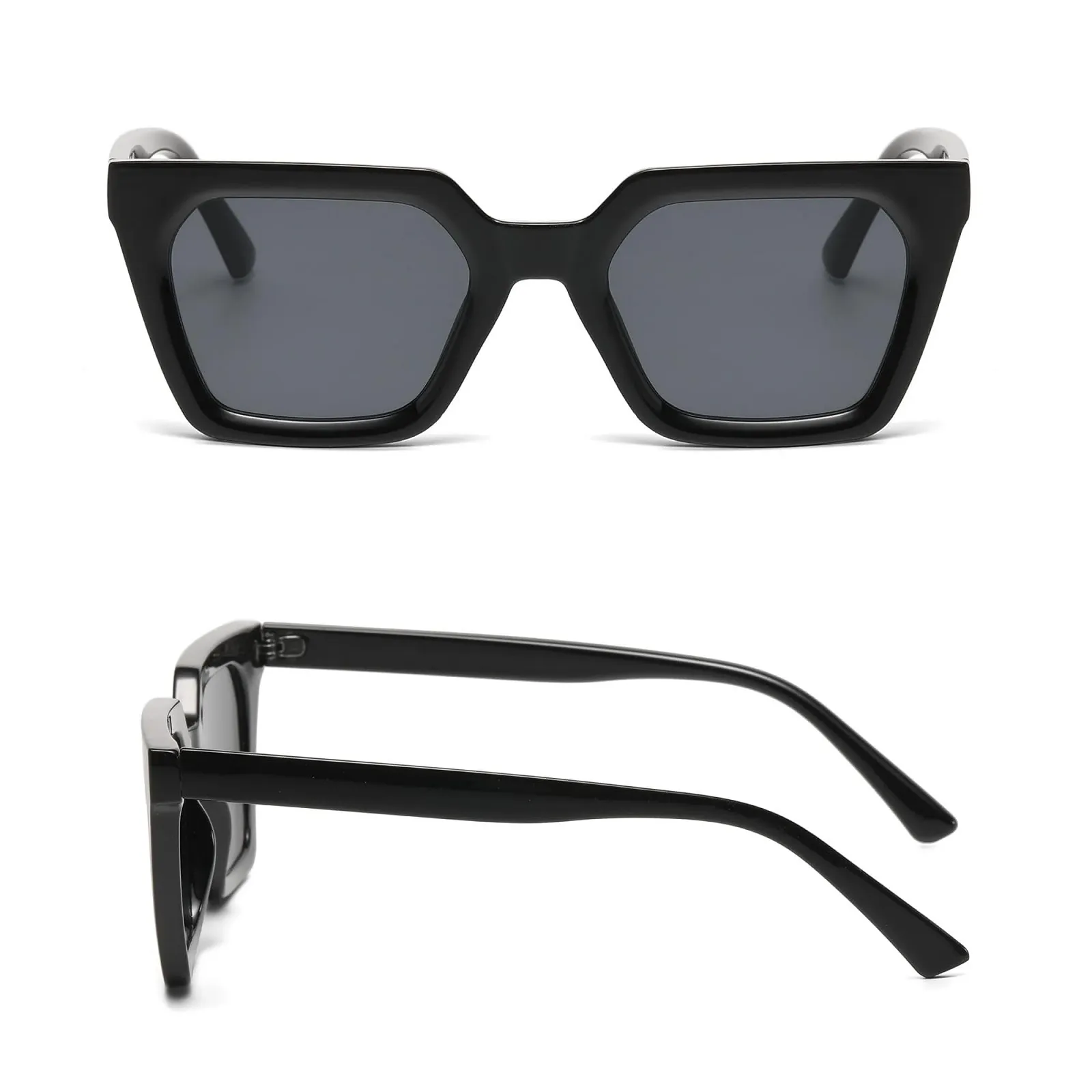 Вінтажні квадратні сонцезахисні окуляри для жінок та чоловіків QVKUUT, прямокутні, ретро, фото №2