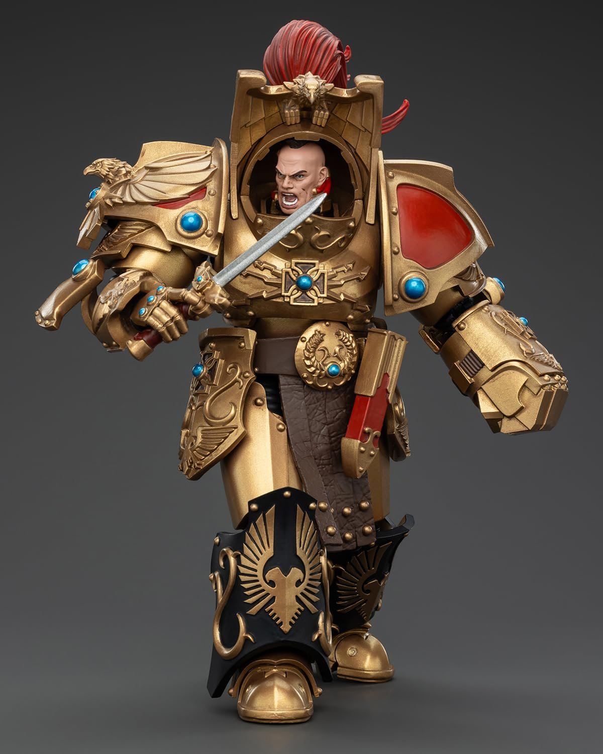 Фигурка JoyToy Warhammer 40K Legio Custodes Aquilon Terminator Squad Aquilon с Twin-Linked Adrathic Destructor, 1:18, фото №2