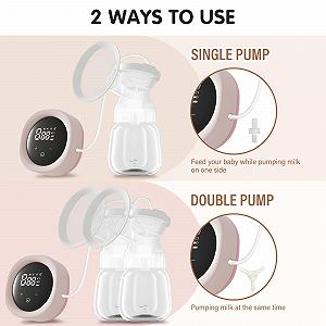 Молокоотсос электрический Anluomania двойной, перезаряжаемый, портативный, 4 режима, 9 уровней, LED дисплей synthetic.ua - Фото 1