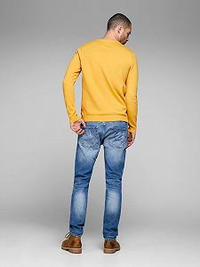 Пуловер JJEBASIC KNIT CREW NECK NOOS 12137190-Golden Orange Jack&Jones Жовтий XL synthetic.ua - Фото 1