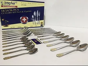 Набір посуд на 6 осіб 24 штуки з нержавіючої сталі Zepter ZP1001 synthetic.ua - Фото 1