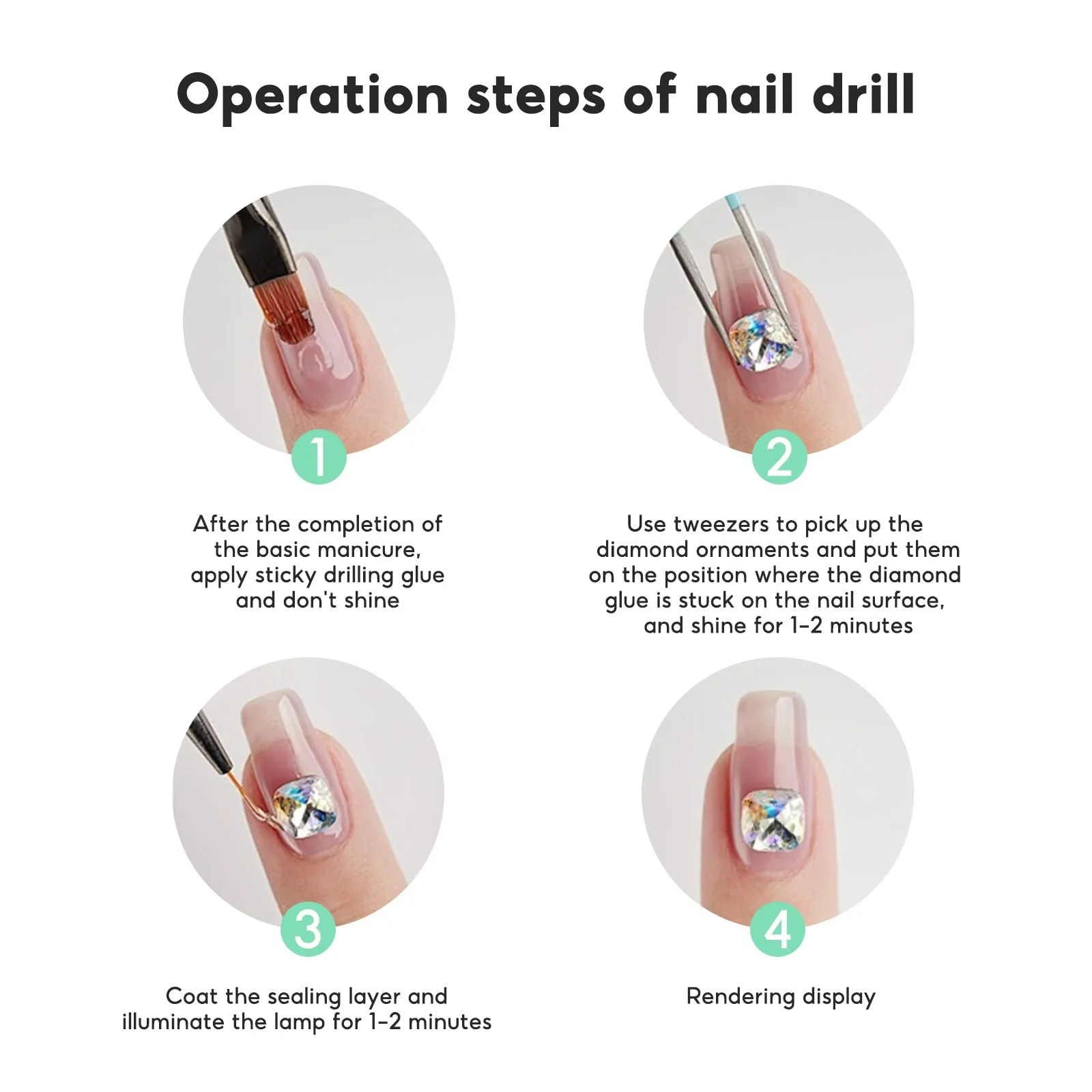 Кришталеві стрази круглі 6000 шт. (2-4 мм) AB, з плоскою задньою частиною, з пінцетом для рукоділля, фото №6