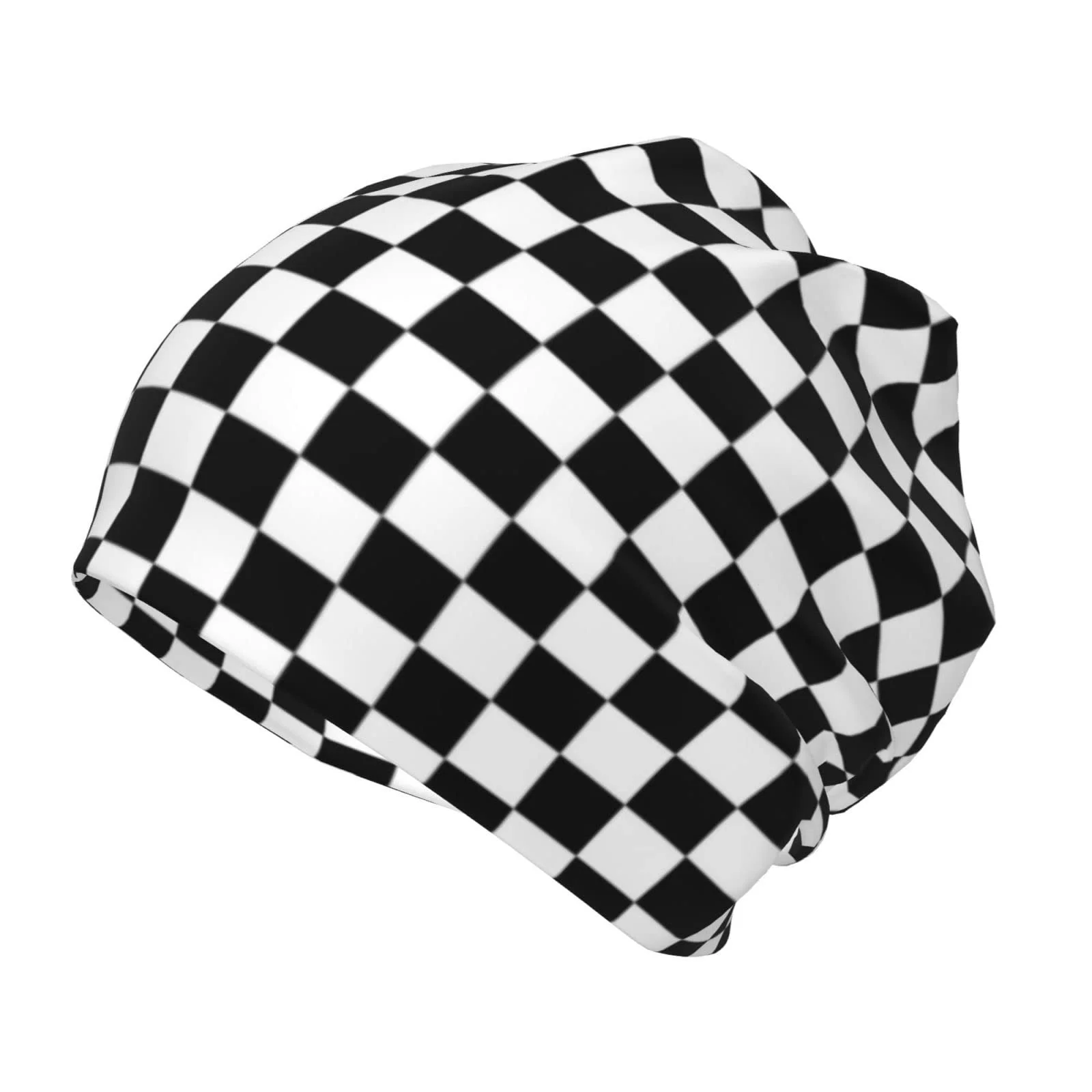 Шапка LOUJIN В'язана в клітинку Чорно-біла One size, фото №2 Шапка LOUJIN В'язана в клітинку Чорно-біла One size, фото №2