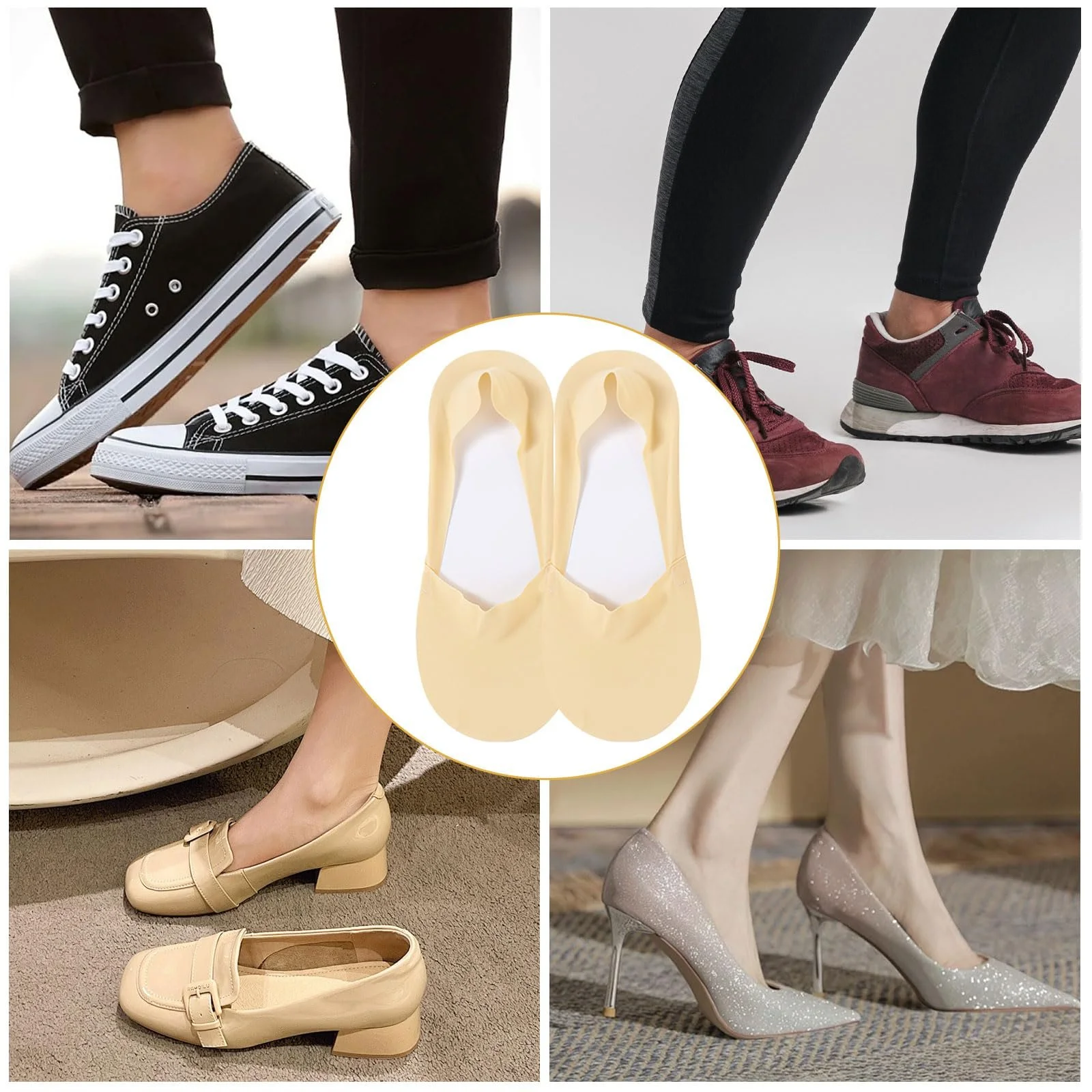 Женские носки-следки Ice Silk Nude Colour, 8 пар, фото №7