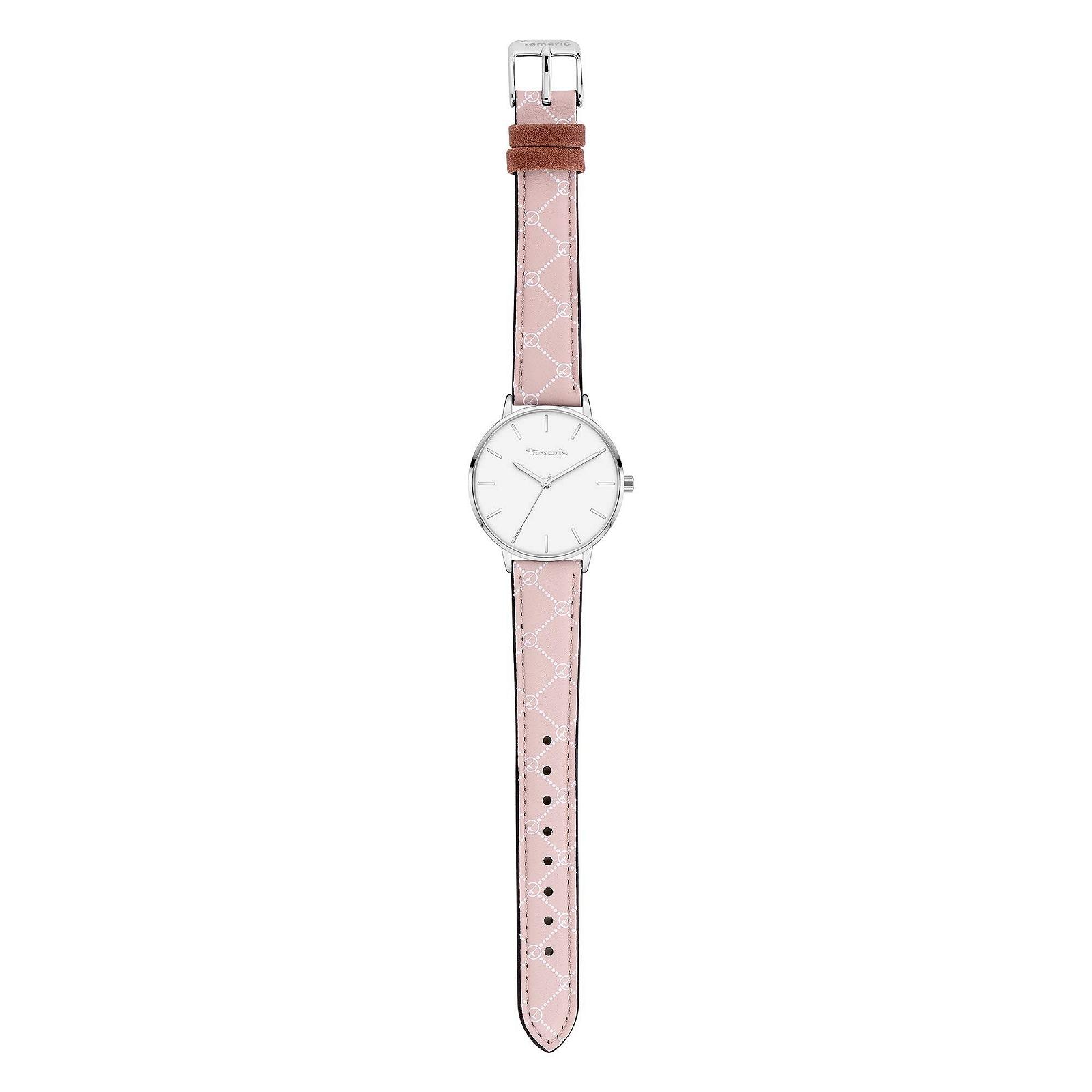 Часы Tamaris Logomania Серебристый / Розовый Ремешок, фото №5 Часы Tamaris Logomania Серебристый / Розовый Ремешок, фото №5