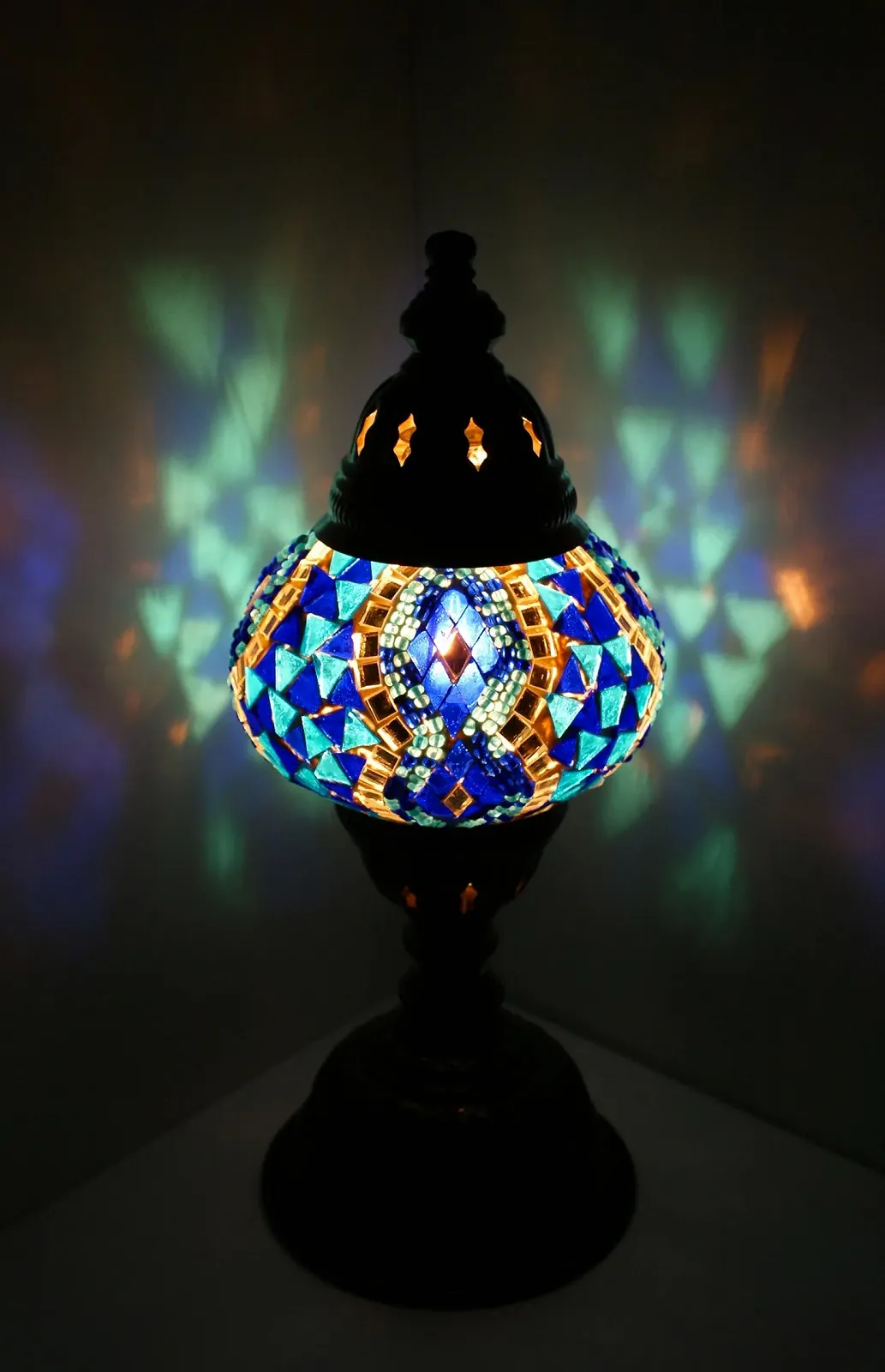Настільна лампа Samarkand Lights M Мозаїчна Східна Синя, фото №1