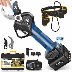 Секатор акумуляторний SWANSOFT PRU40, 40 мм, 21 В, 1050 Вт, 4 А·год x 2, синьо-чорний - Фото 1