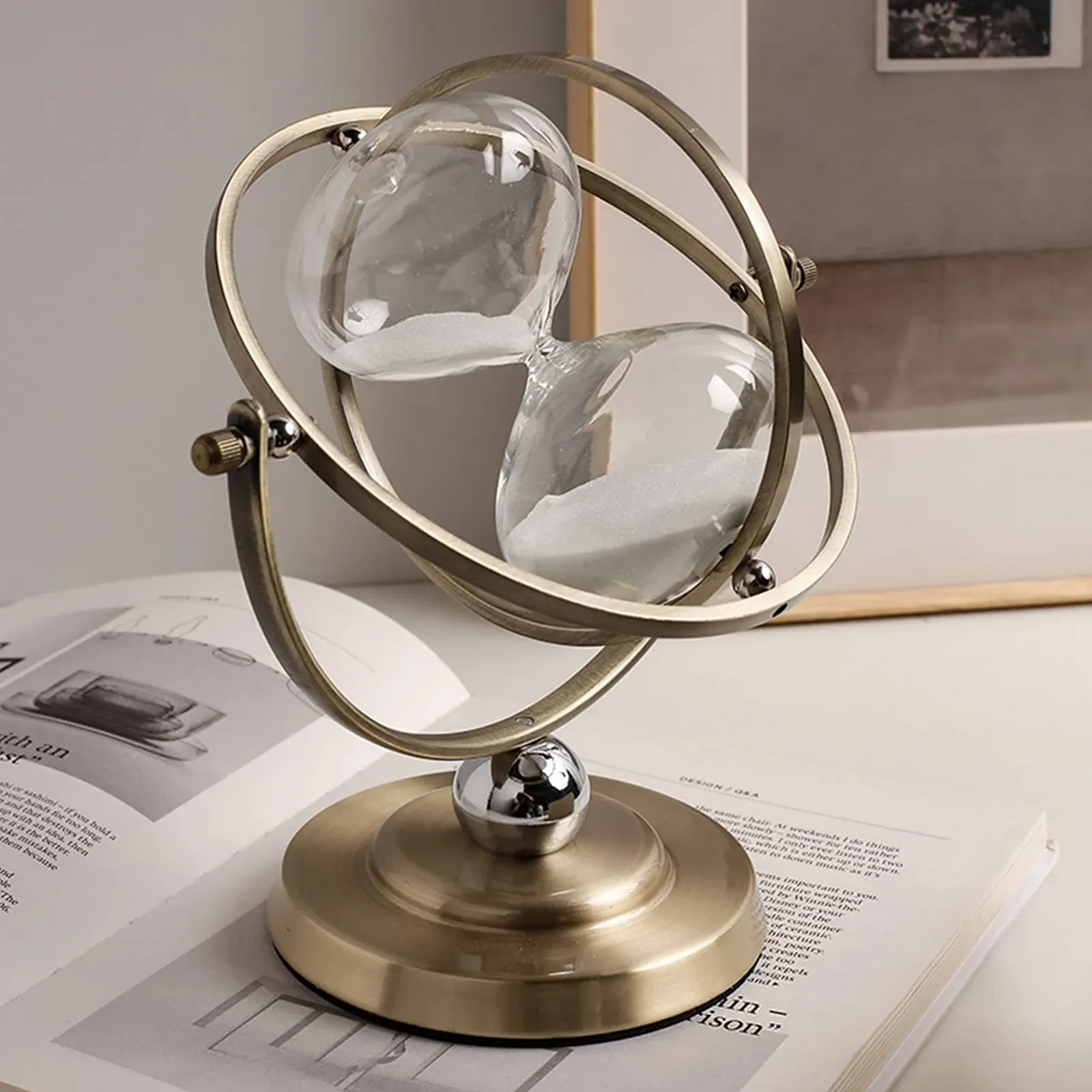 Пісочний годинник Vintage Metal Brass 60 хвилин 720° Чорний, фото №7