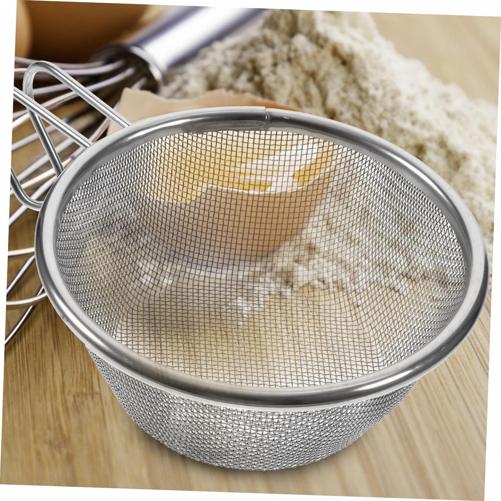 Миски из нержавеющей стали KOMBIUDA 2St Syrah Mesh-Löffel, кофейный фильтр, кухонная утварь, фильтр для сока, сита, сетчатые соковыжималки, фильтр для соевого молока, нержавеющая сталь, серебристый, фото №4