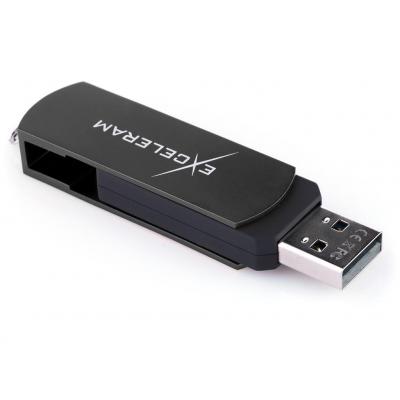 USB флеш-накопитель Exceleram 64GB P2 Series Black/Black USB 2.0 EXP2U2BB64, фото №5