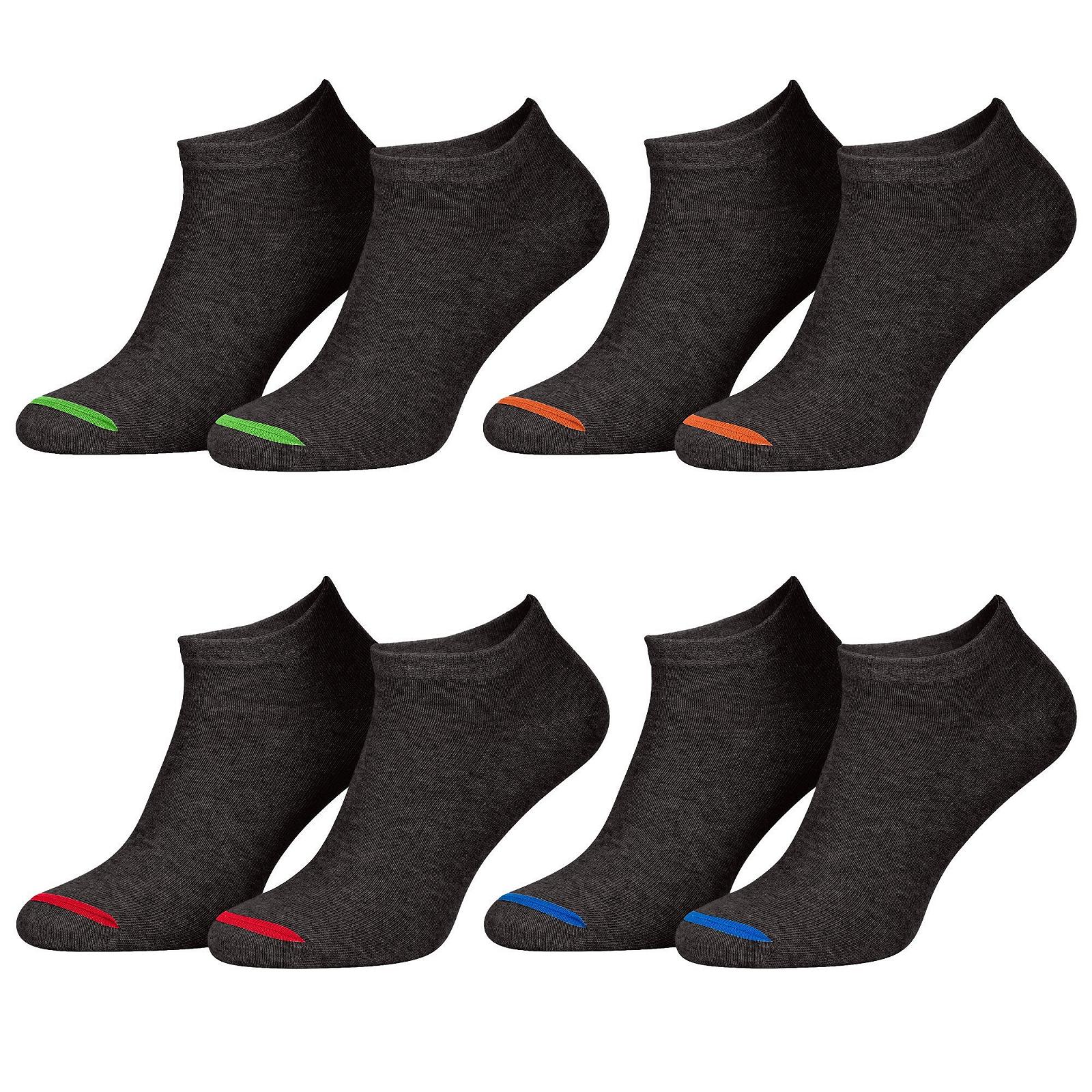 Носки Спортивные Хлопковые Бесшовные с Сортировочным Устройством Черный Серый Белый Неоновые Детали Короткие Унисекс, фото №1