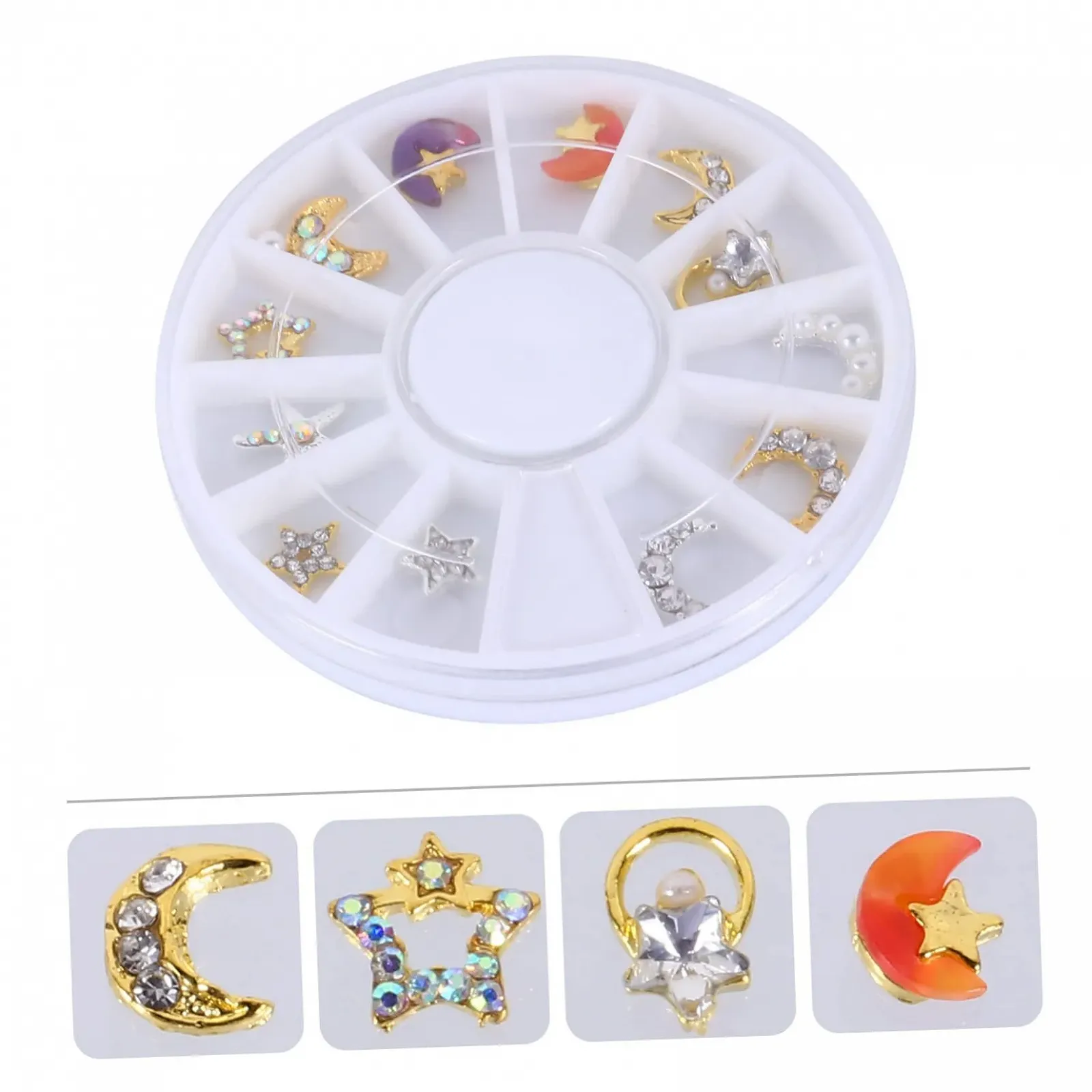 Наклейки для ногтей FRCOLOR 36шт с кристаллами и стразами, коробка для хранения, украшения для ногтей, поделки ручной работы и нейл-арт для женщин и девочек, фото №8