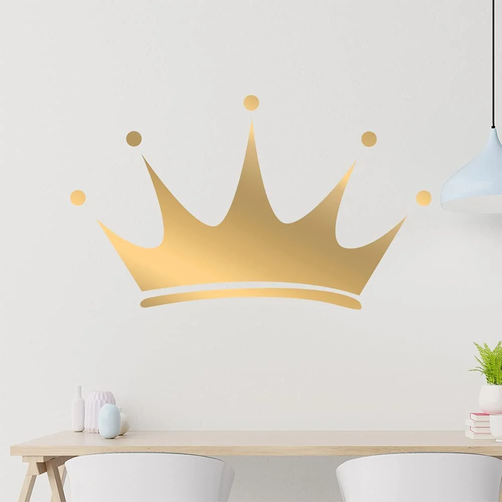 Наклейка на стену King Crown Корона 91_gold 40 x 24 см Золотистая, фото №1