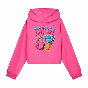 Худи Повседневный Модный Для Девочек-Подростков Толстовка Для Девочек Теплая Куртка С Капюшоном С Мультяшным Принтом 67 Дышащий Пуловер Свитшот Для Маленьких Детей С Длинными Рукавами - Фото 1