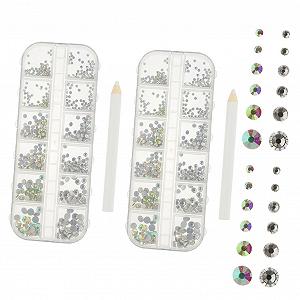 Стрази для нігтів Healeved Великі стрази Діаманти для нігтів - Фото 1