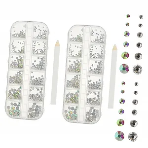 Стразы для ногтей Healeved Крупные стразы для рукоделия Бриллианты для ногтей - Фото 1