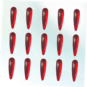 Стразы для ногтей Healvian 60 шт, блестящие кристаллы, красный цвет synthetic.ua - Фото 1