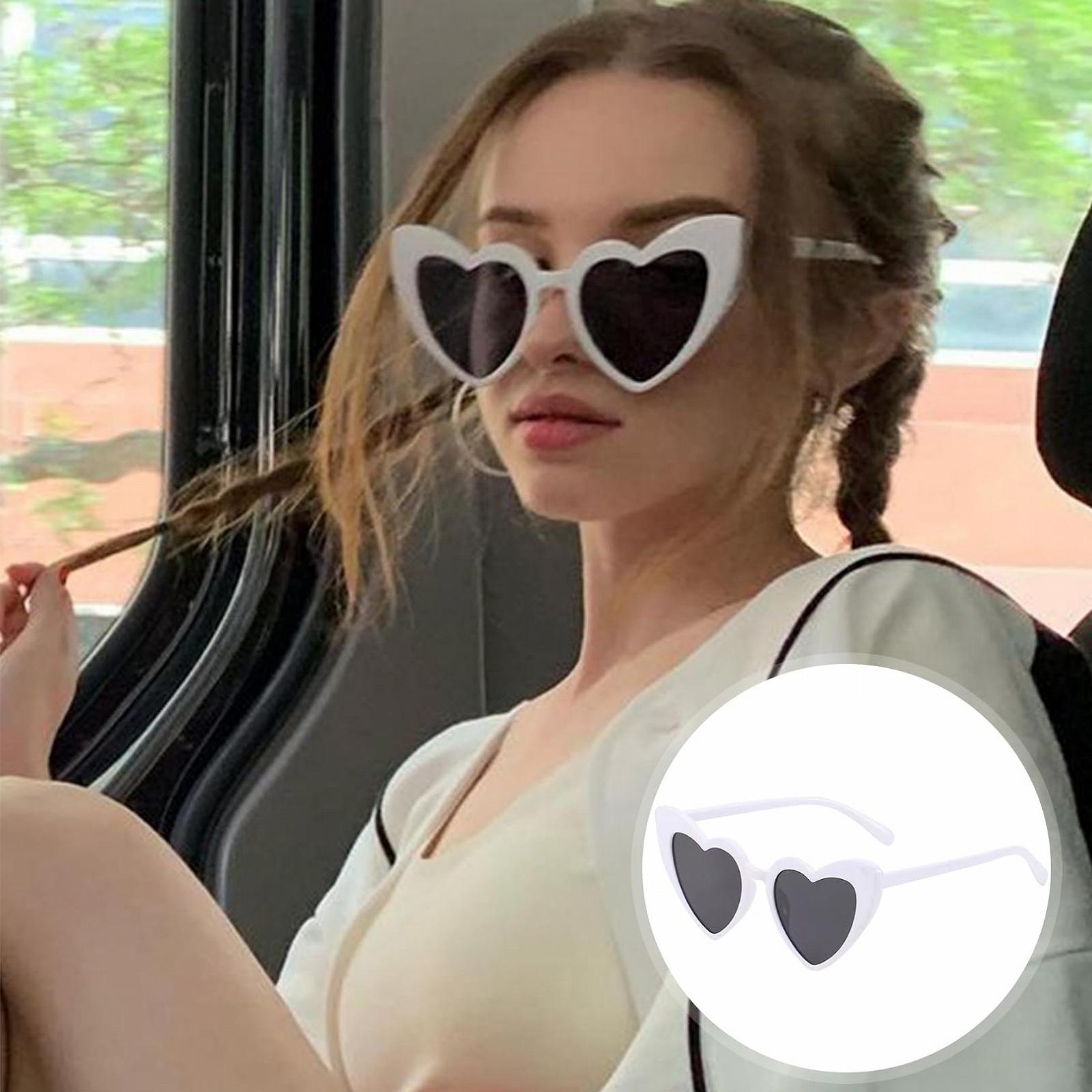 Солнцезащитные очки в форме сердца, 10 шт, белые, фото №6