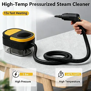 Ручний пароочисник 2500 W 1.6 л 3 швидкості 3 bar Портативний synthetic.ua - Фото 1