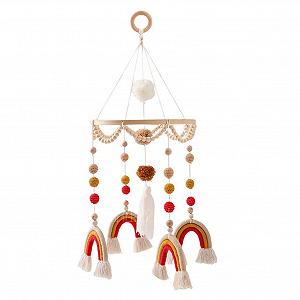 Мобіль Wooauto Rainbow Ball Bed Bell різнокольоровий Тип 2 - Фото 1