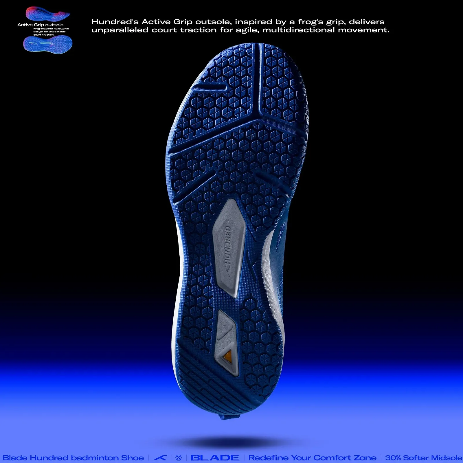 Кросівки для бадмінтону HUNDRED Blade Non-Marking, фото №3