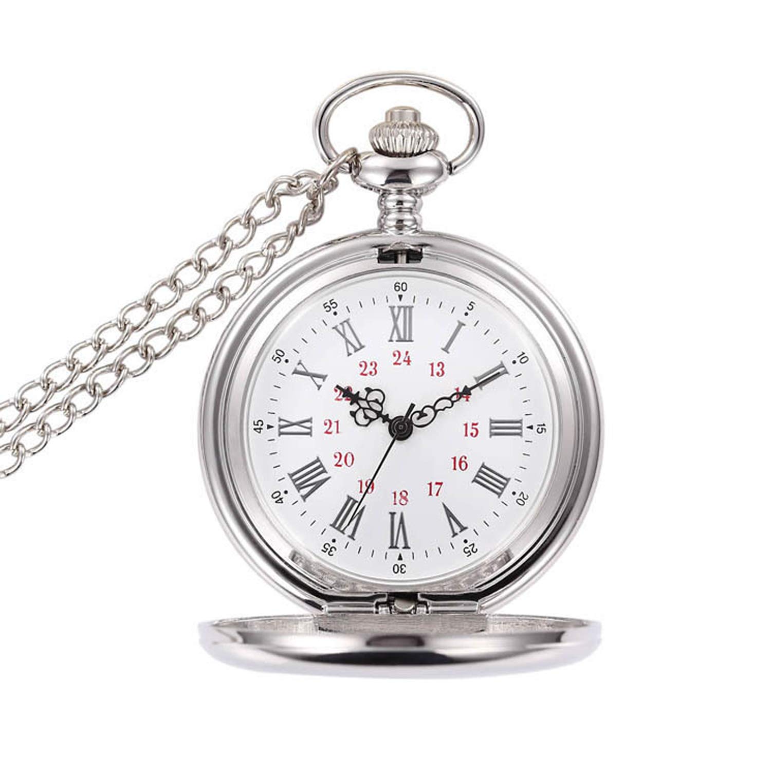 Карманные часы rorios Аналоговые Кварцевые с цепочкой Кварцевые Гладкие Нержавеющая сталь Античные мужские, фото №6