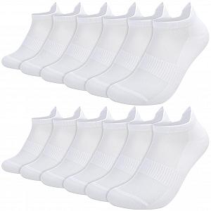 Носки спортивные Женские Белые 6 пар, размер 36-40 - Фото 1