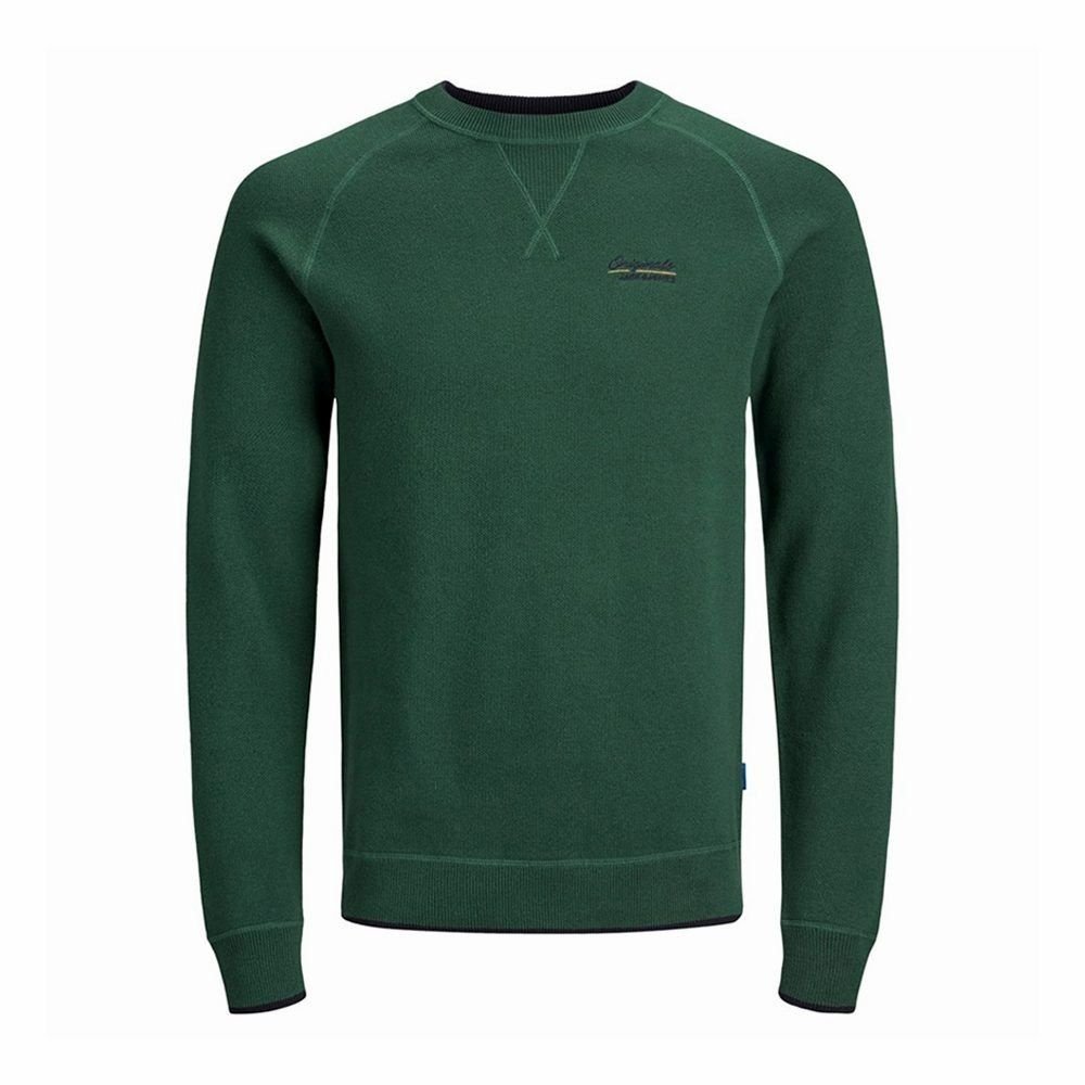 Світшот JORJOES KNIT CREW NECK 12175774 Trekking Green Jack&Jones Зелений M, фото №1