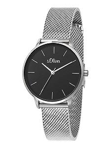Женские аналоговые кварцевые наручные часы s.Oliver с кожаным ремешком synthetic.ua - Фото 1