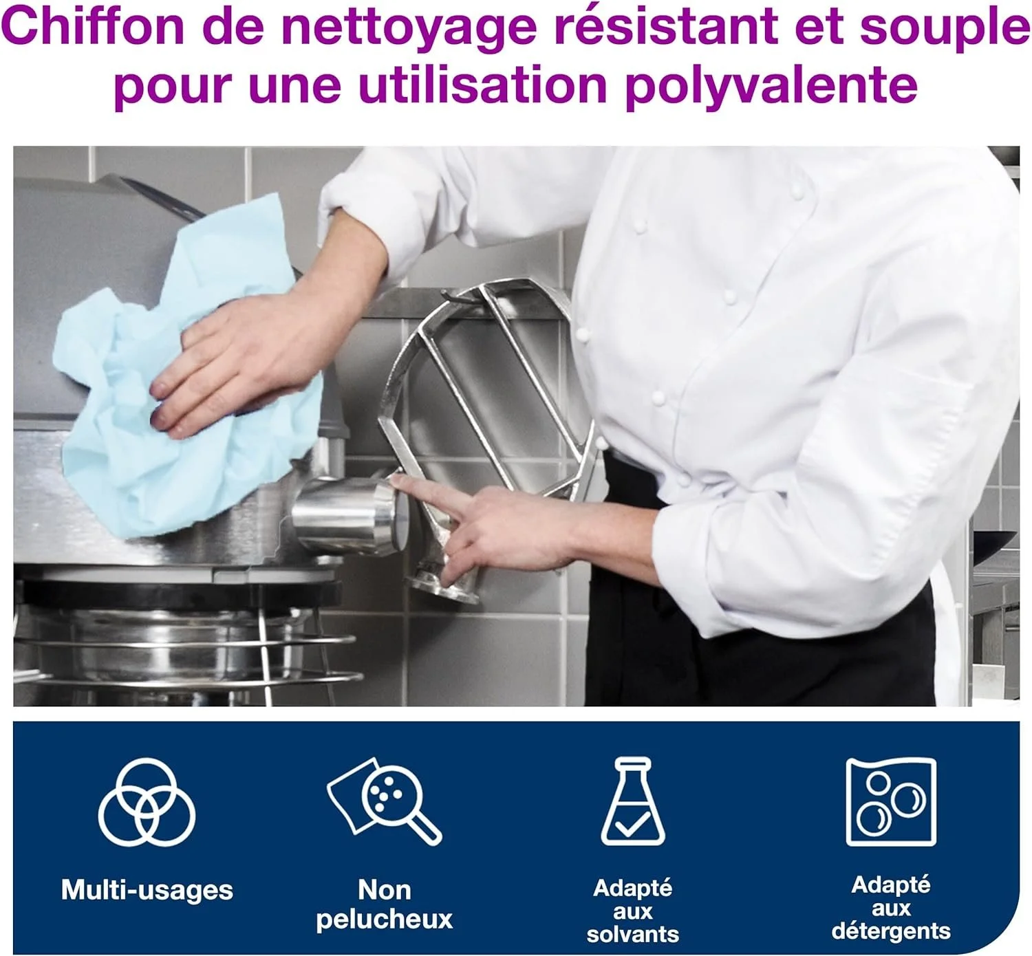 Серветки Tork Premium Безворсові / 1-шарові / 27.5x36 см / Системи W1/W2/W3 / 500 шт. в рулоні / Бірюзові, фото №3 Серветки Tork Premium Безворсові / 1-шарові / 27.5x36 см / Системи W1/W2/W3 / 500 шт. в рулоні / Бірюзові, фото №3