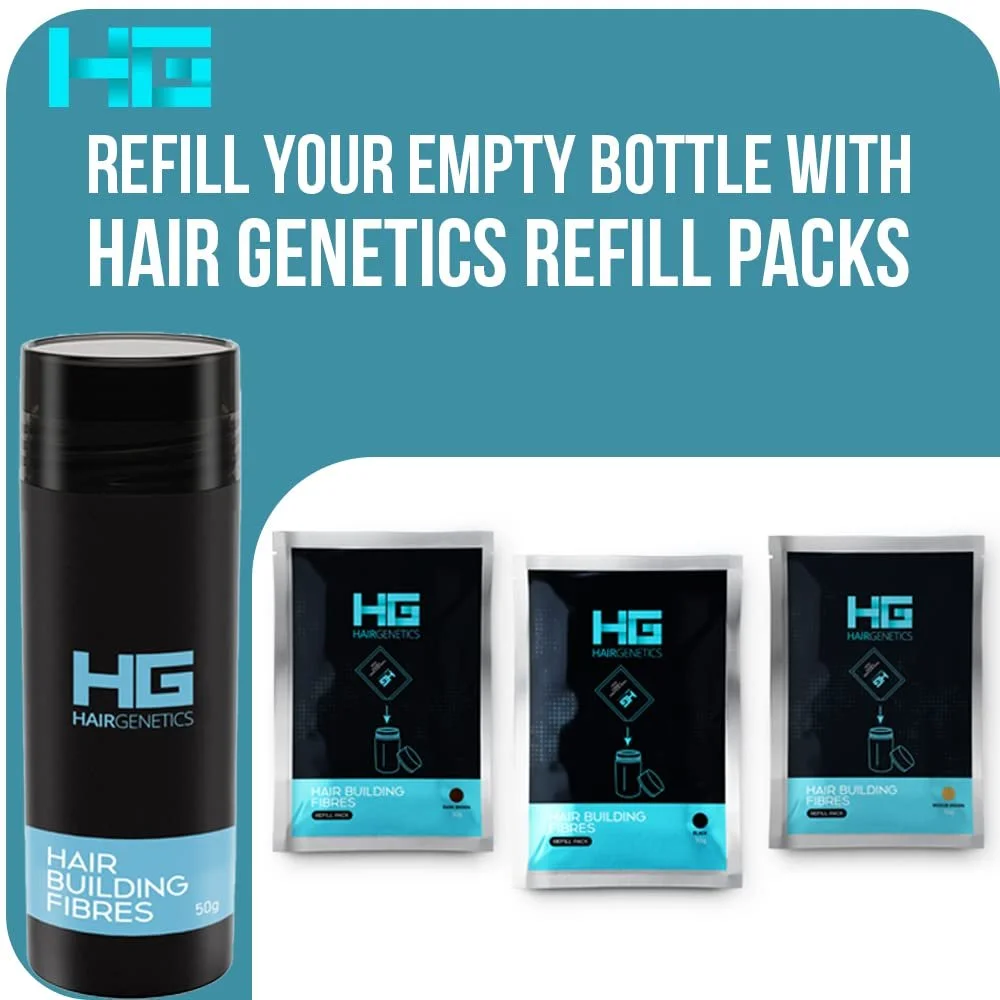 Волокна для волосся Hair Genetics Advanced Refill Середньо-коричневий 50 г, фото №4 Волокна для волосся Hair Genetics Advanced Refill Середньо-коричневий 50 г, фото №4