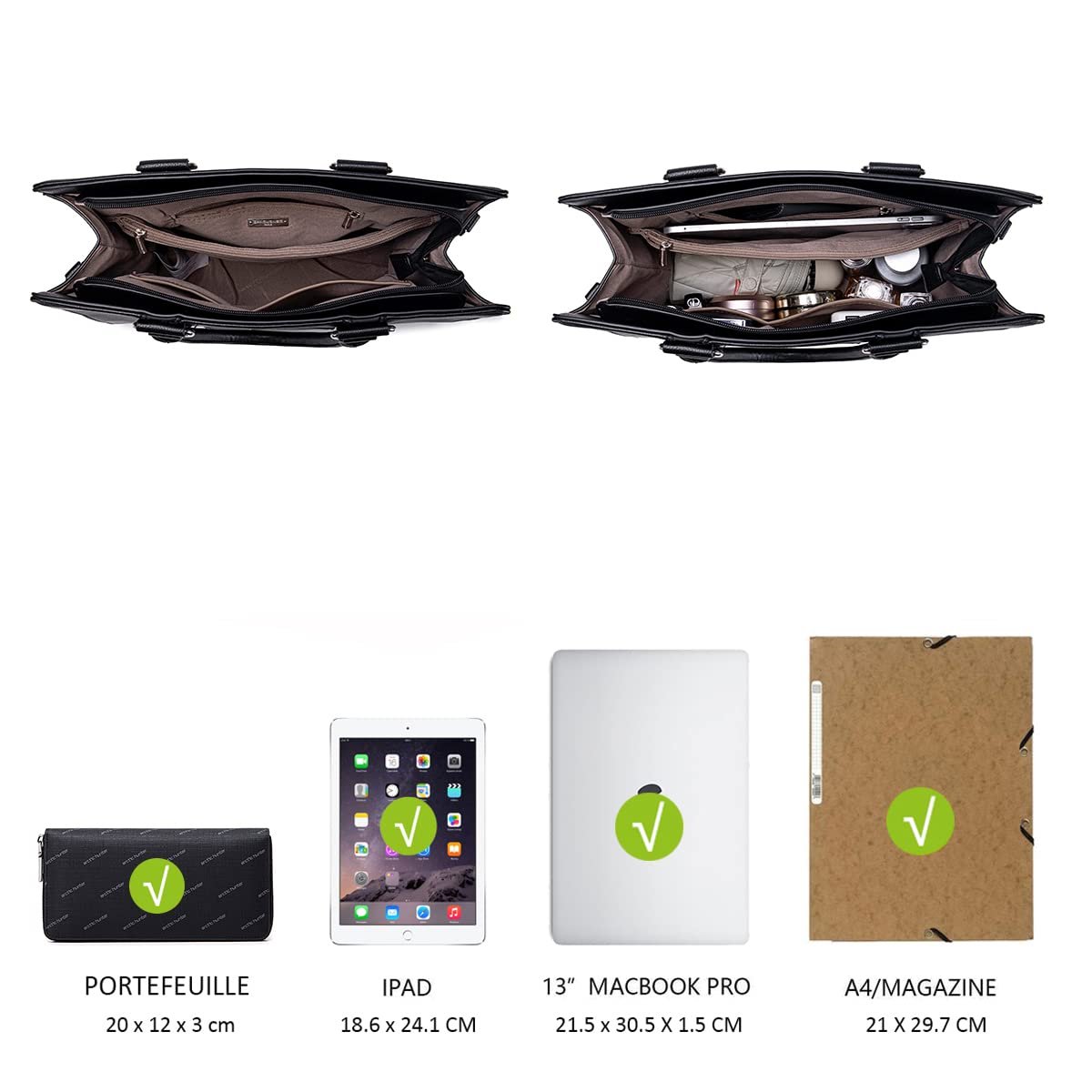 Сумка с верхней ручкой David Jones Большая Тоут, искусственная кожа, многоцветная, черный, фото №6