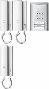 Домофон Schneider Electric Ritto Entravox 1841320 для 3-сімейних будинків з освітленням та кнопками дзвінка Сірий - Фото 1