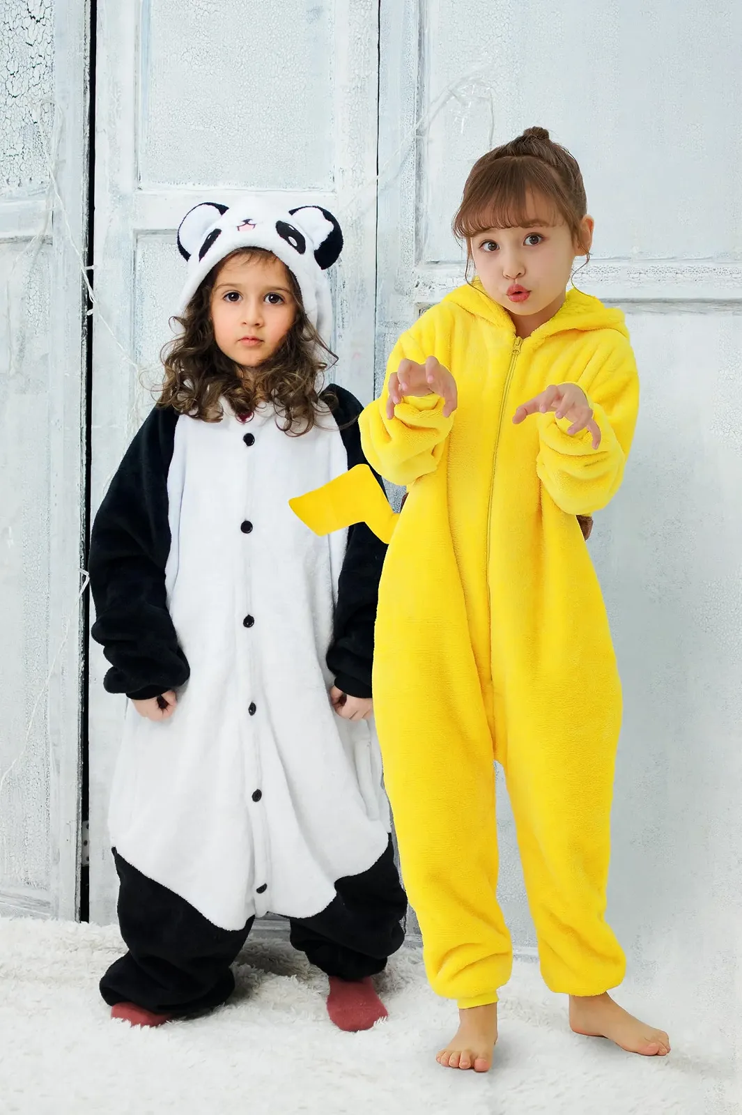 Пижама Udekit Комбинезон с мультяшным стоячим хвостом, пижамный комбинезон, фото №5