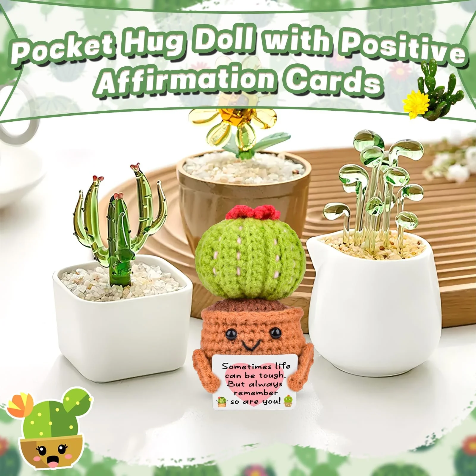 Pipihome Позитивная картошка Подарки Карманный оберег Креативная плюшевая фигурка (Кактус), фото №5 Pipihome Позитивная картошка Подарки Карманный оберег Креативная плюшевая фигурка (Кактус), фото №5