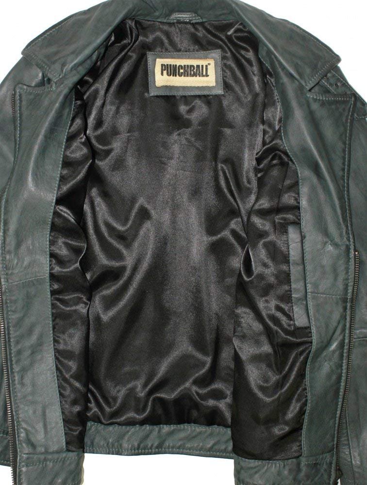 Шкіряна куртка Punchball Жіноча Lamb Nappa Dark Petrol, фото №8