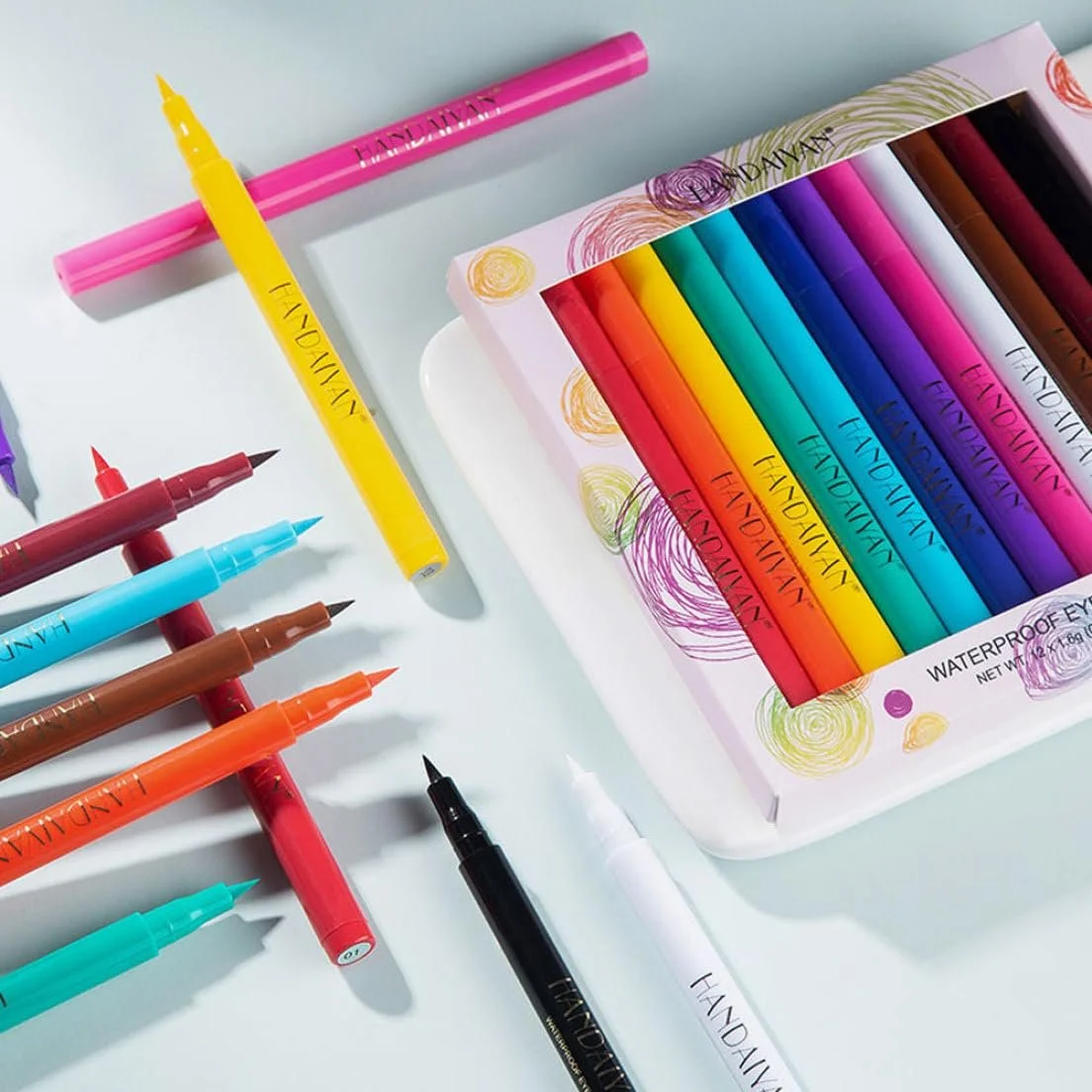 Набір підводок для очей Colourful Матові водостійкі гелеві, фото №6 Набір підводок для очей Colourful Матові водостійкі гелеві, фото №6