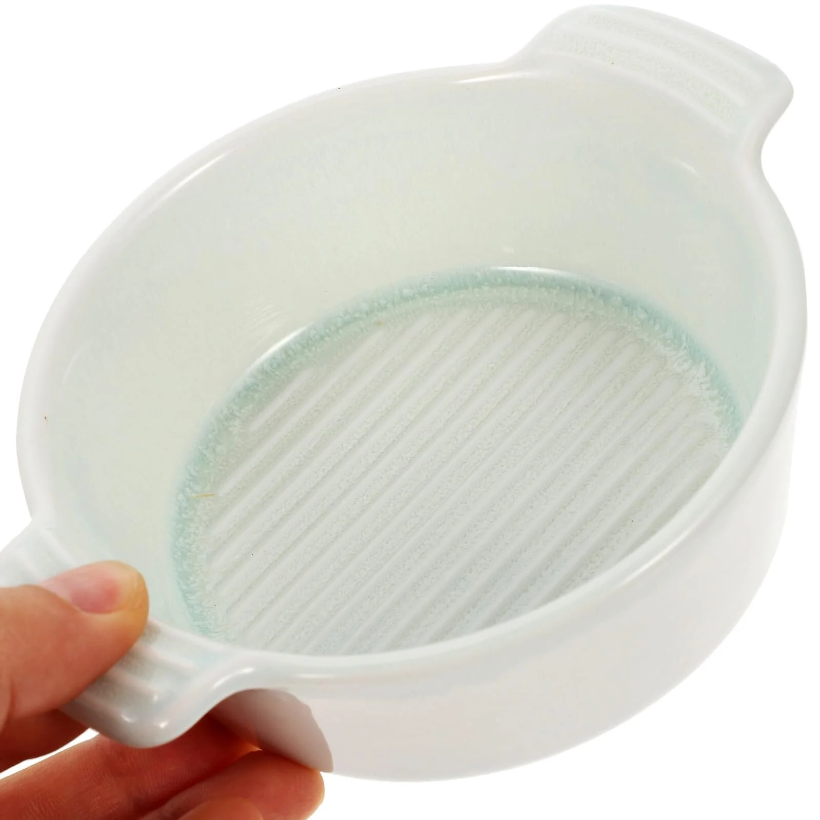 Форма для випікання VALICLUD керамічна з подвійними ручками кругла термостійка Зелена, фото №5