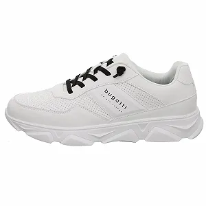 Кроссовки Bugatti Lima Мужские Белые с Soft Flex, сменной стелькой и резиновой шнуровкой. Белые synthetic.ua - Фото 1