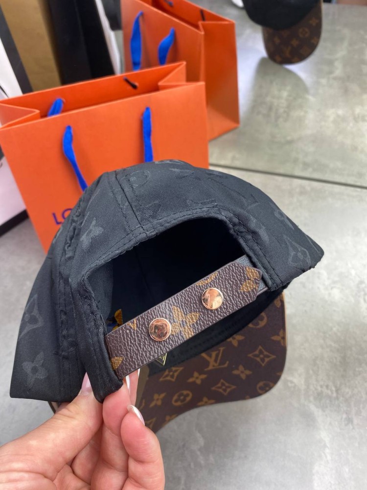 Кепка Louis Vuitton коричневая gu505, фото №4