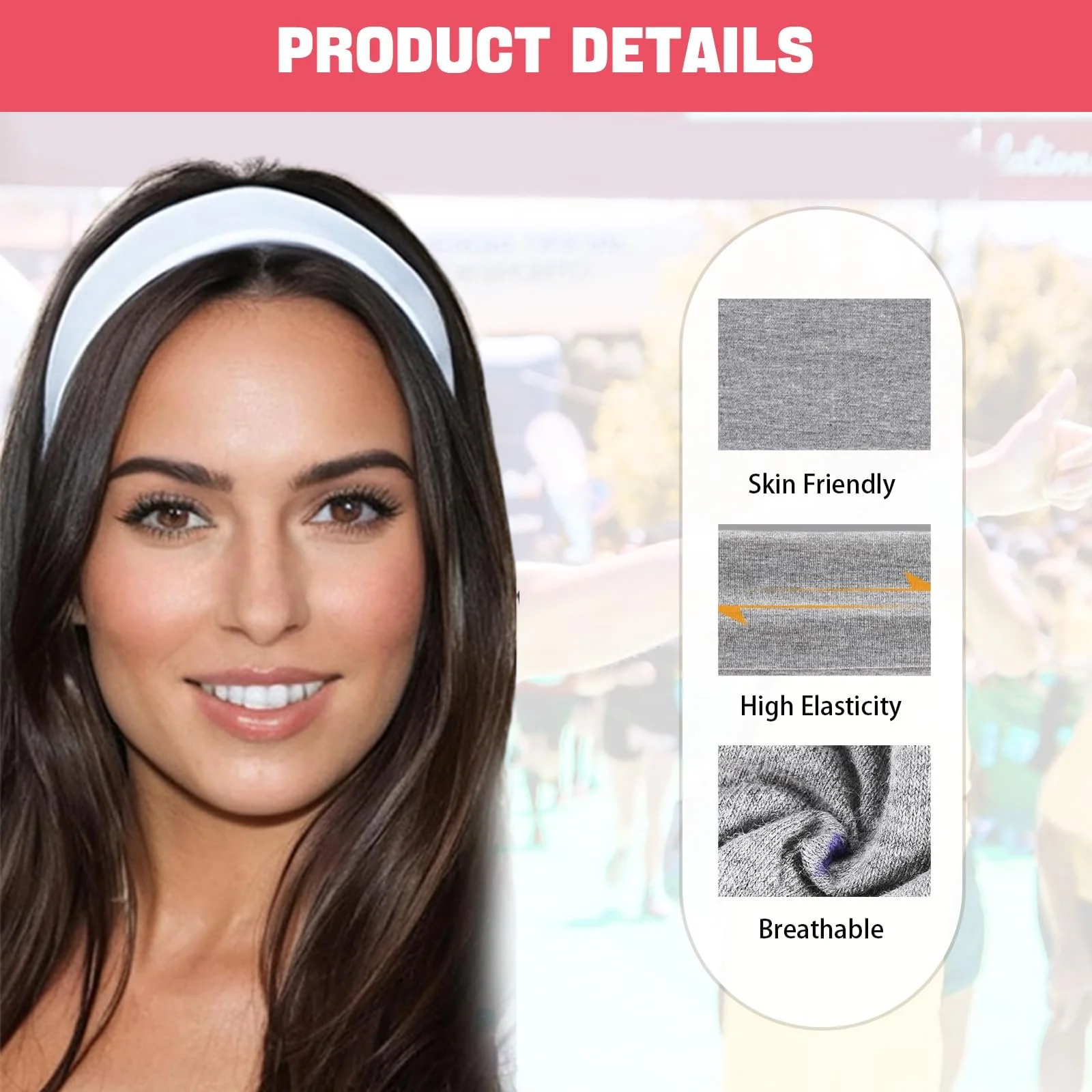 Пов'язка на голову Еластична Спортивна, фото №3