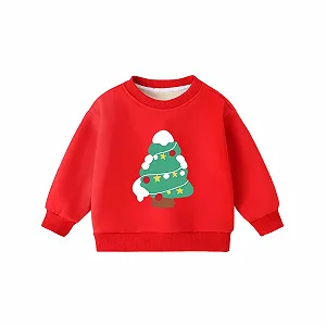 Рождественский свитшот для мальчиков 116, круглый вырез, длинный рукав, принт, флис - Фото 1