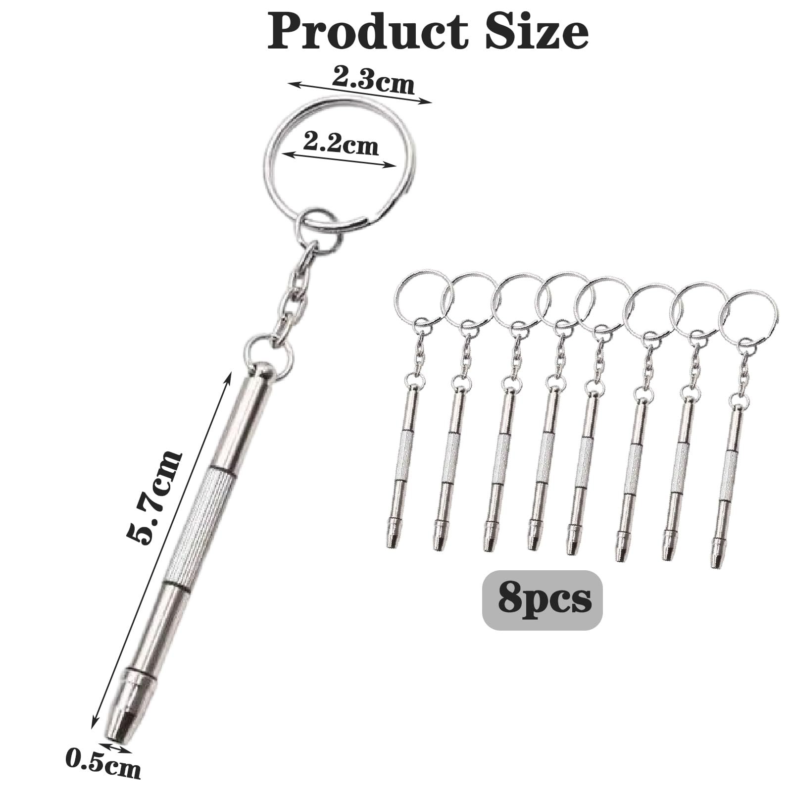 Набір викруток з кільцем Stainless Steel для ремонту окулярів 8 шт., фото №2 Набір викруток з кільцем Stainless Steel для ремонту окулярів 8 шт., фото №2