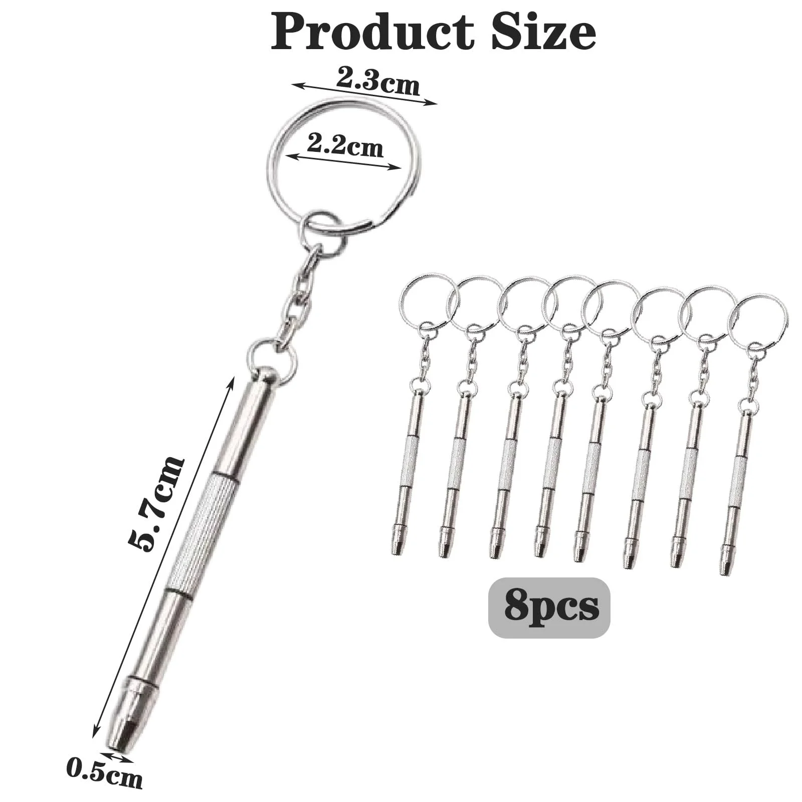 Набор отверток с кольцом Stainless Steel для ремонта очков 8 шт., фото №2