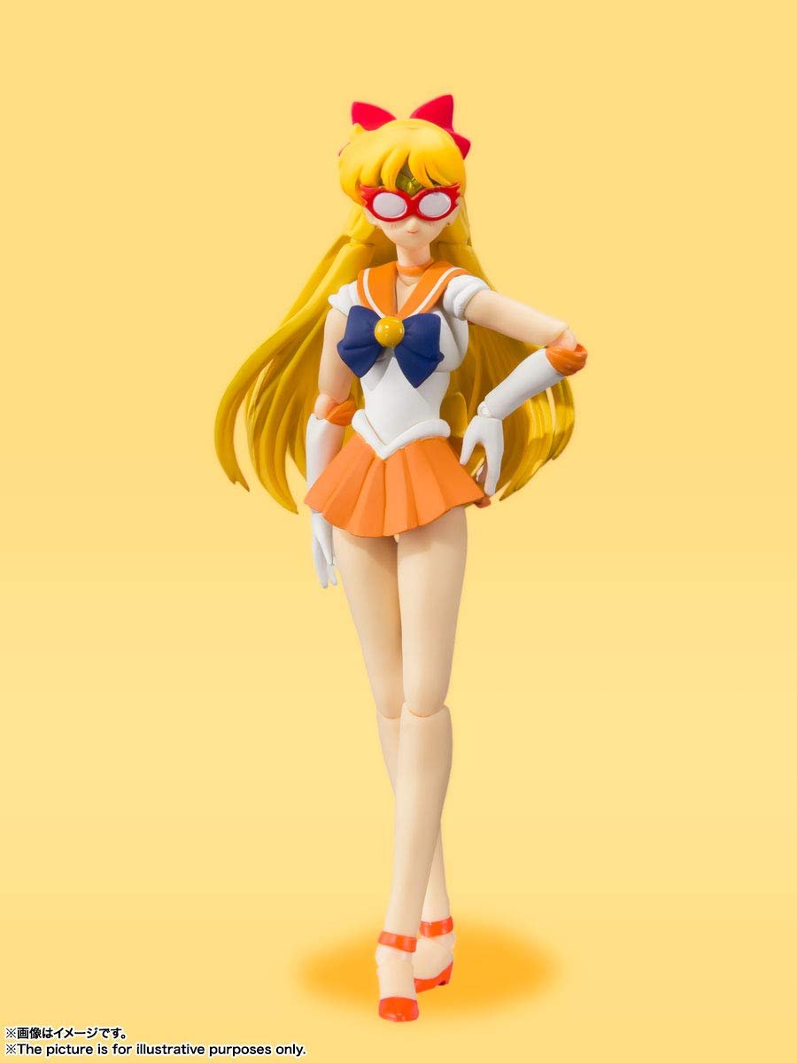 Фигурка Bandai S.H. Figuarts Sailor Moon Sailor Venus Animation Colour Edition Artemis 14 см, фото №6