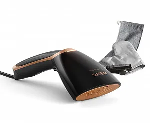 Вертикальный отпариватель Philips Steam & Go GC365/80 1300W Black/Gold и машинка для удаления катышков Turquoise synthetic.ua - Фото 1